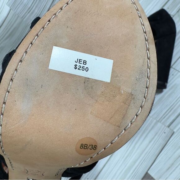 $250 BCBGMAXAZRIA “JEB” SUEDE LEATHER STRAPPY CAGED PUMP HEEL 8 NWT COCKTAIL - Picture 13 of 15